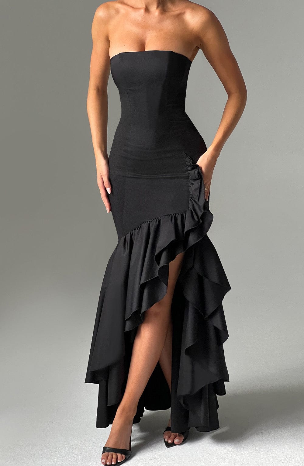 ANGELINA MAXI DRESS - BLACK