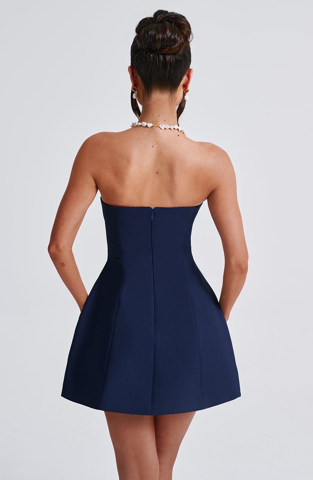 ASHA MINI DRESS - NAVY