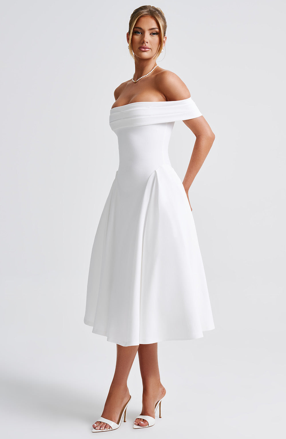 MIRANDA MIDI DRESS - IVORY