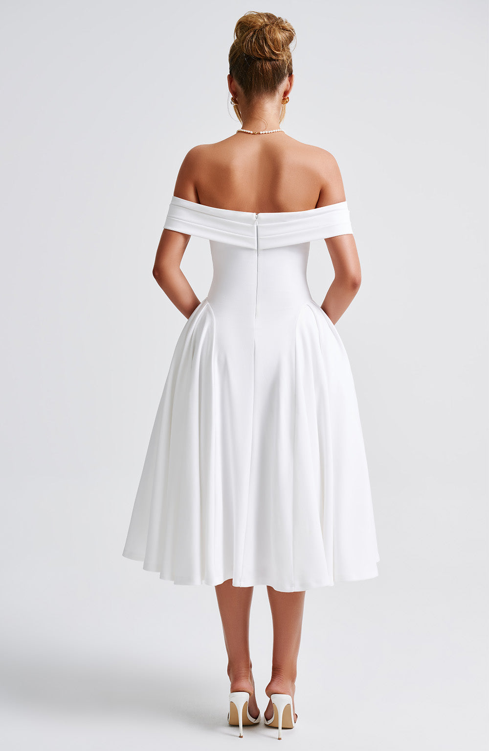 MIRANDA MIDI DRESS - IVORY