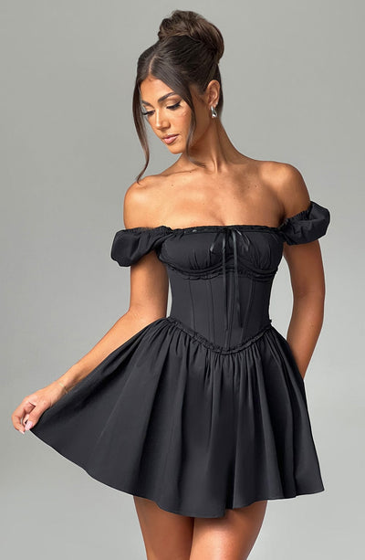 PENELOPE MINI DRESS - BLACK