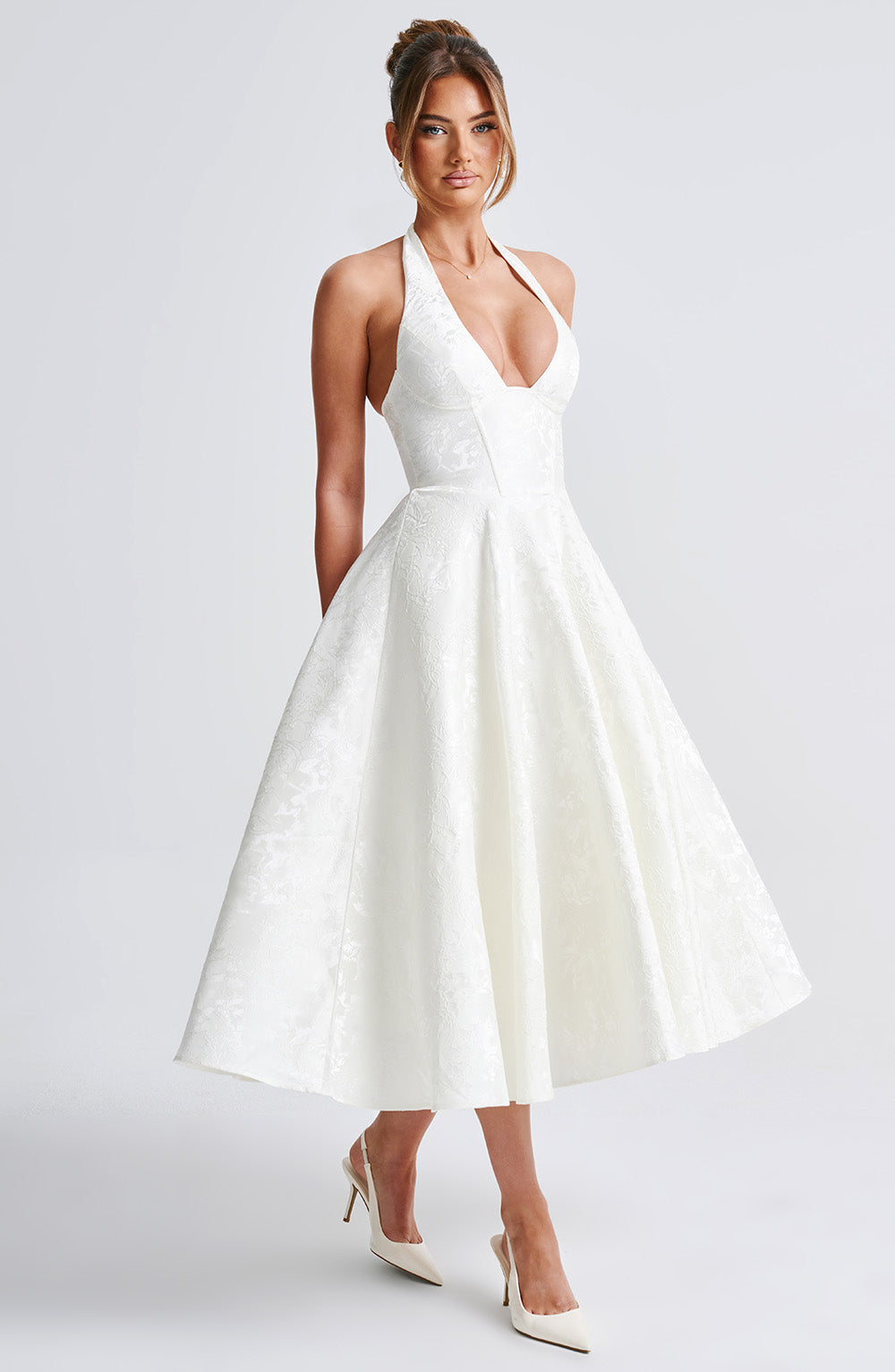 EFFIE MIDI DRESS - IVORY