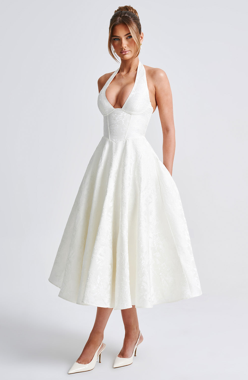 EFFIE MIDI DRESS - IVORY