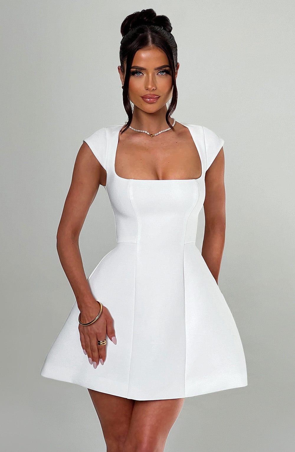 LENA MINI DRESS - IVORY